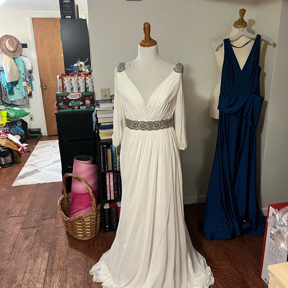 Pronovias Wedding Dress with Silver Details
